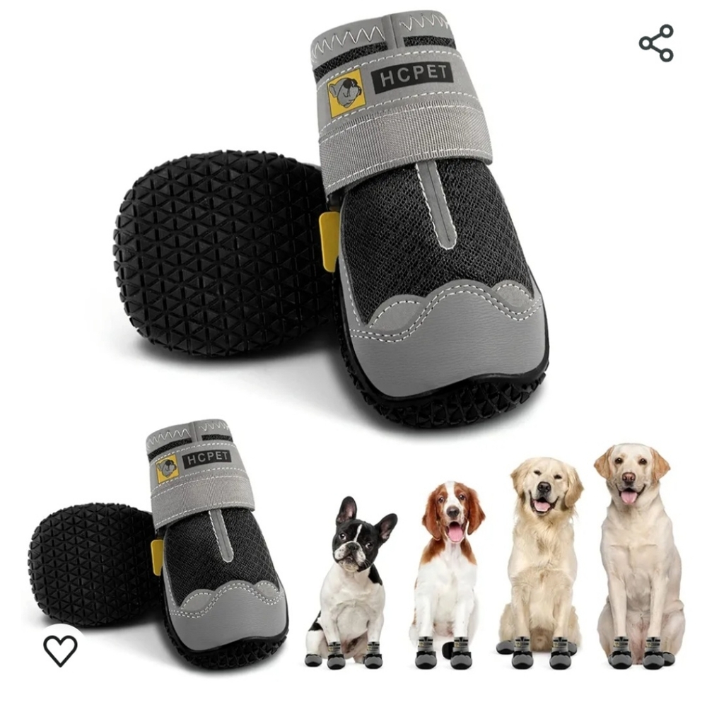 Hcpet Dog Boots Waterproof Dog Shoes for Large Dogs, Anti-Slip | NWT